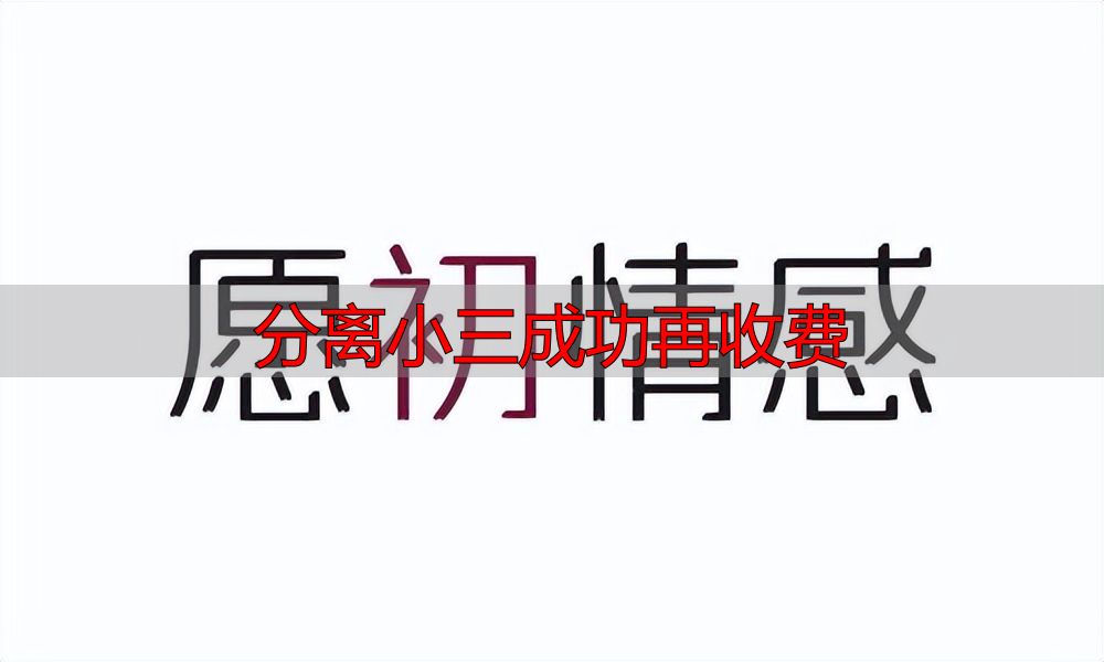 分离小三成功再收费